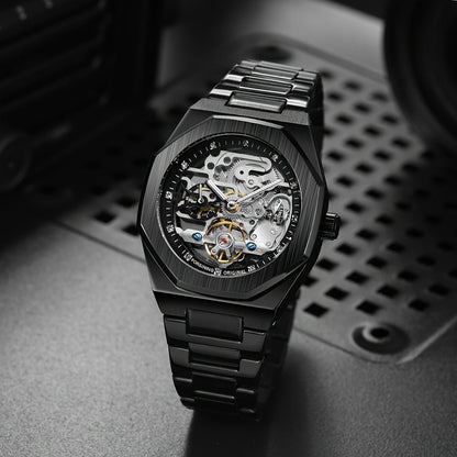 Men's Watch - FORSINING Skeleton Tourbillon Automatic Mechanical for Luminous Hands - product detail view 17
