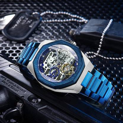 Men's Watch - FORSINING Skeleton Tourbillon Automatic Mechanical for Luminous Hands - product detail view 19