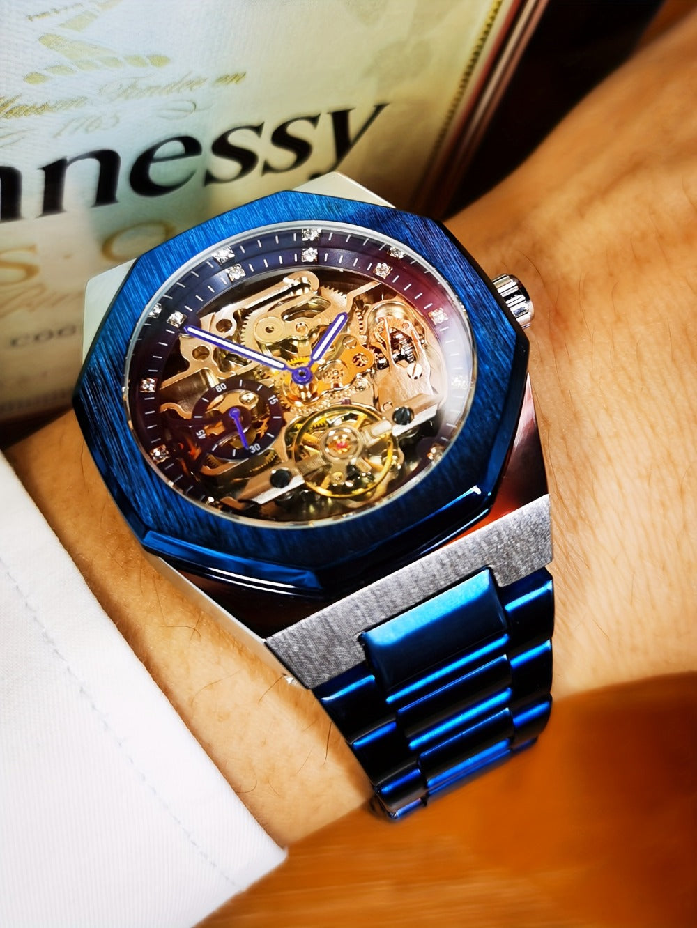 Men's Watch - FORSINING Skeleton Tourbillon Automatic Mechanical for Luminous Hands - product detail view 26