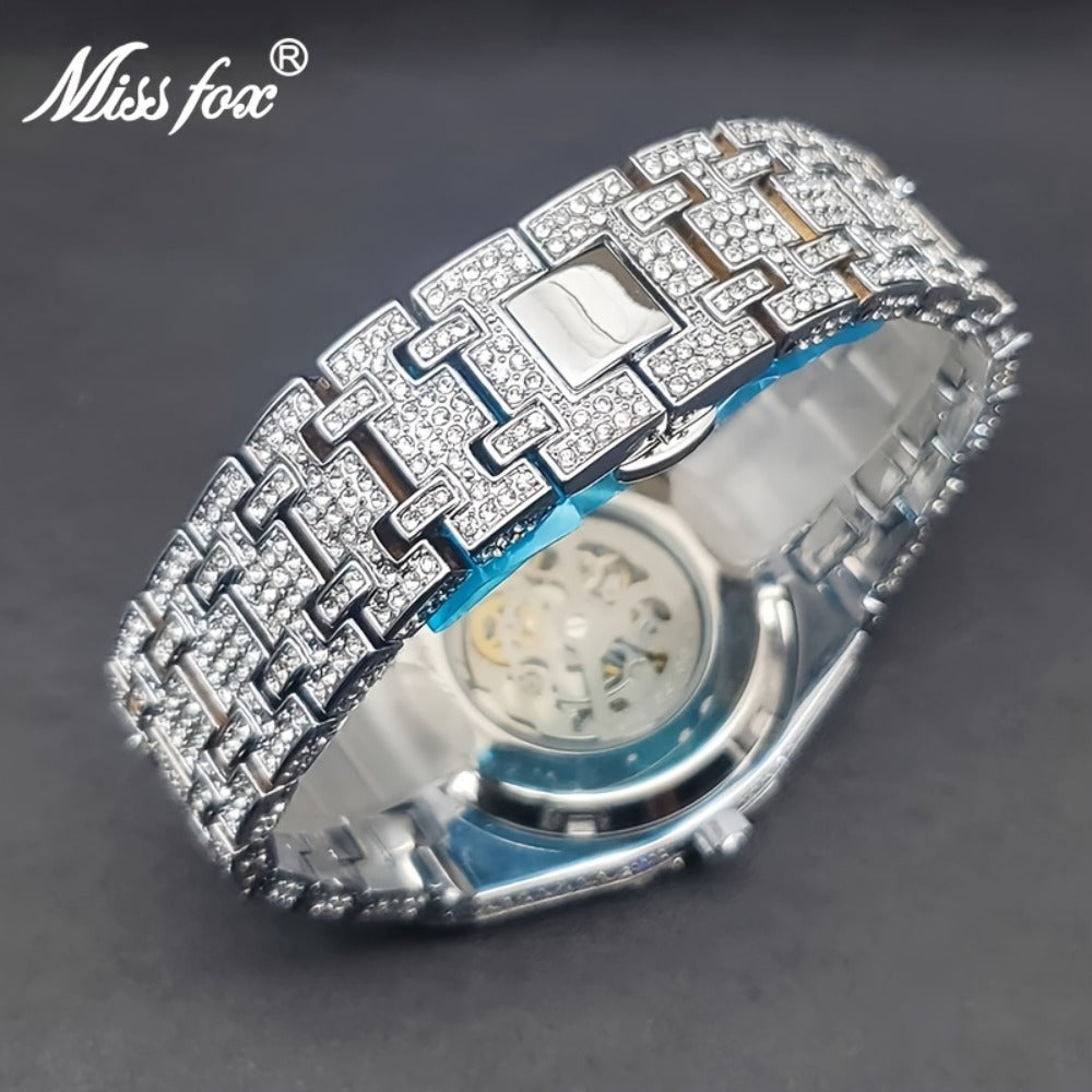 Men's Watch - Iced Out Automatic Mechanical for & Women Hip Hop Luxury Large Dial, Full - product detail view 8