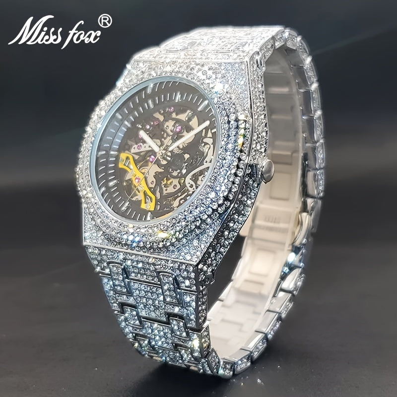 Men's Watch - Iced Out Automatic Mechanical for & Women Hip Hop Luxury Large Dial, Full - product detail view 11