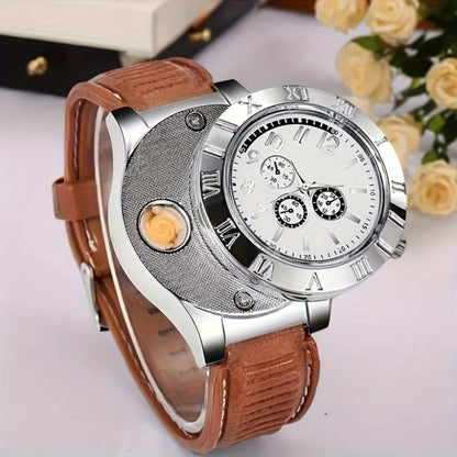 Men's Watch - Lighter for Lingkun Casual Wristwatch with Windproof Smoke Lighter - product detail view 9