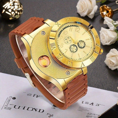 Men's Watch - Lighter for Lingkun Casual Wristwatch with Windproof Smoke Lighter - product detail view 15