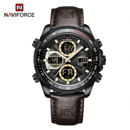 Men's Watch - NAVIFORCE 's Dual Display Genuine Leather Strap Multifunctional Sport - product detail view 22