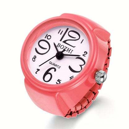 Men's Watch - Ring Large Digital Dial Elastic Band Handmade Finger Unisex Fashion - product detail view 9