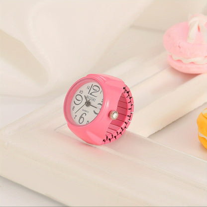 Men's Watch - Ring Large Digital Dial Elastic Band Handmade Finger Unisex Fashion - product detail view 11