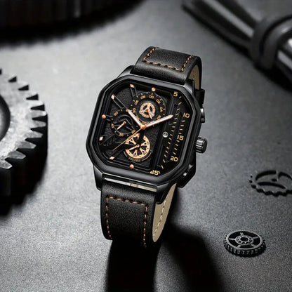 Men's Watch - 's 2-Piece Set Triangle Dial Silicone Strap & Retro Square Dial Faux - product detail view 24