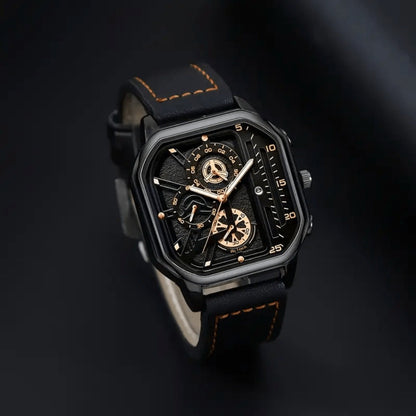 Men's Watch - 's 2-Piece Set Triangle Dial Silicone Strap & Retro Square Dial Faux - product detail view 26