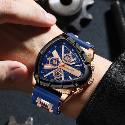 Men's Watch - 's 2-Piece Set Triangle Dial Silicone Strap & Retro Square Dial Faux - product detail view 30