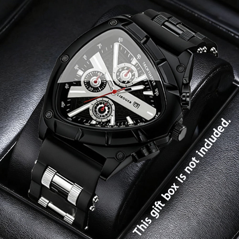 Men's Watch - 's 2-Piece Set Triangle Dial Silicone Strap & Retro Square Dial Faux - product detail view 38