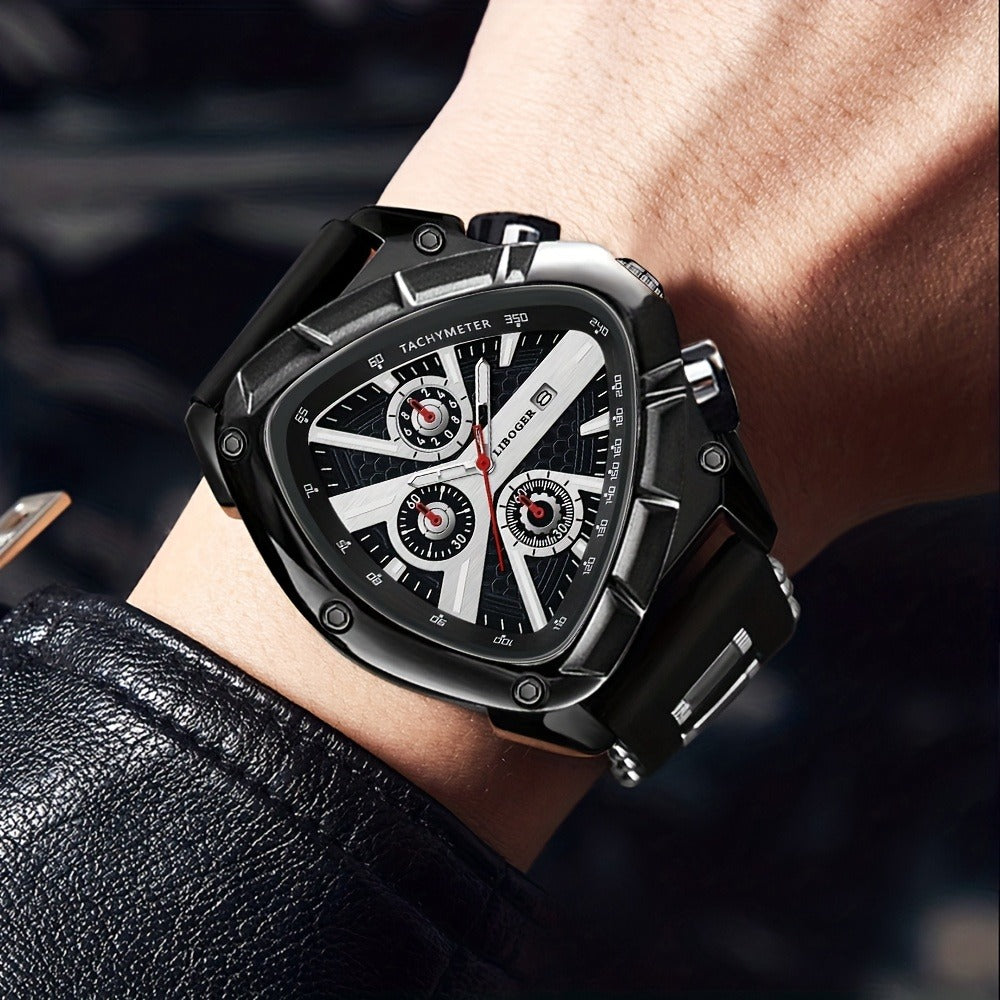 Men's Watch - 's 2-Piece Set Triangle Dial Silicone Strap & Retro Square Dial Faux - product detail view 39