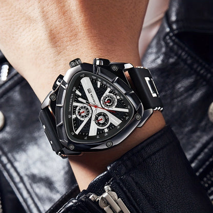 Men's Watch - 's 2-Piece Set Triangle Dial Silicone Strap & Retro Square Dial Faux - product detail view 40