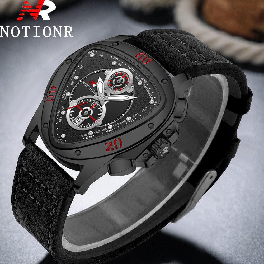 Men's Watch - 's 2-Piece Set Triangle Dial Silicone Strap & Retro Square Dial Faux - product detail view 42