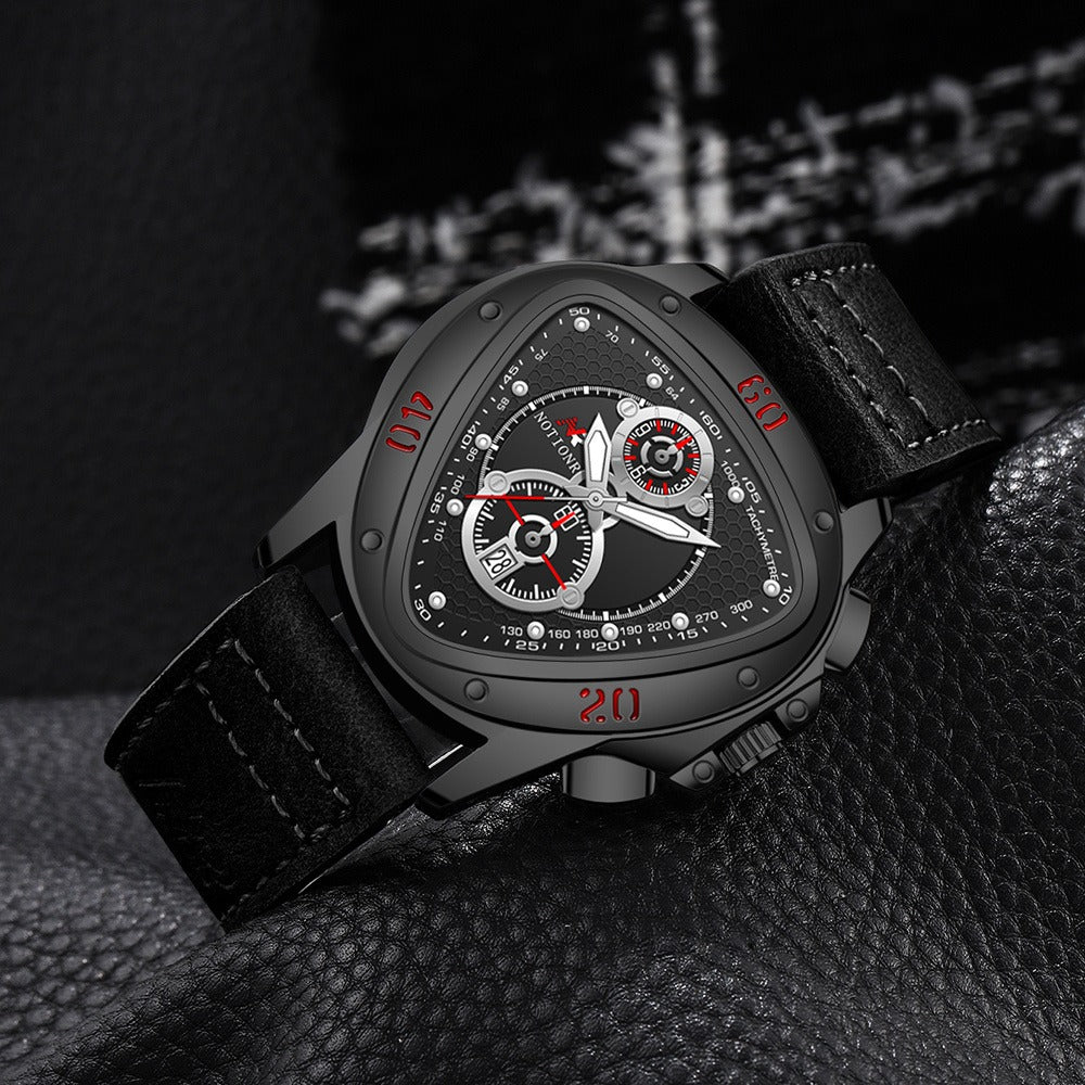 Men's Watch - 's 2-Piece Set Triangle Dial Silicone Strap & Retro Square Dial Faux - product detail view 43