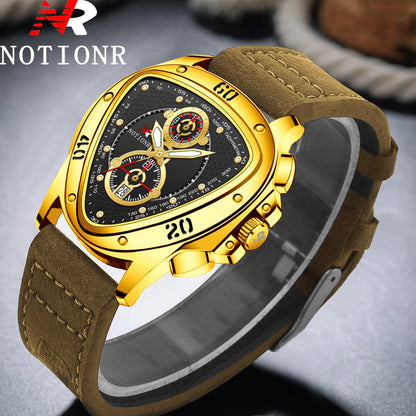 Men's Watch - 's 2-Piece Set Triangle Dial Silicone Strap & Retro Square Dial Faux - product detail view 46