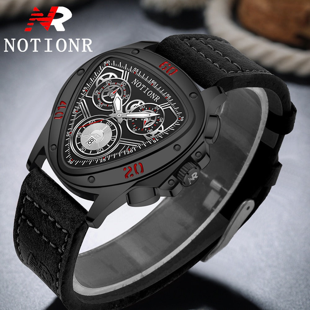 Men's Watch - 's 2-Piece Set Triangle Dial Silicone Strap & Retro Square Dial Faux - product detail view 49
