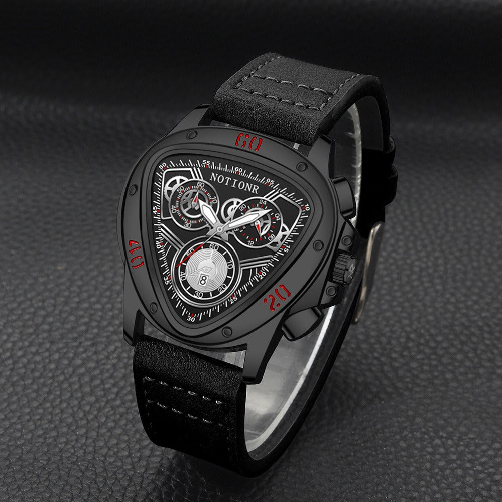 Men's Watch - 's 2-Piece Set Triangle Dial Silicone Strap & Retro Square Dial Faux - product detail view 50