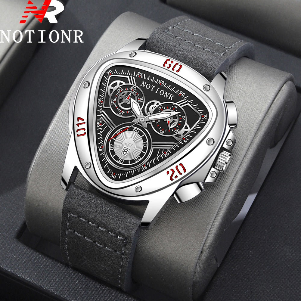 Men's Watch - 's 2-Piece Set Triangle Dial Silicone Strap & Retro Square Dial Faux - product detail view 51