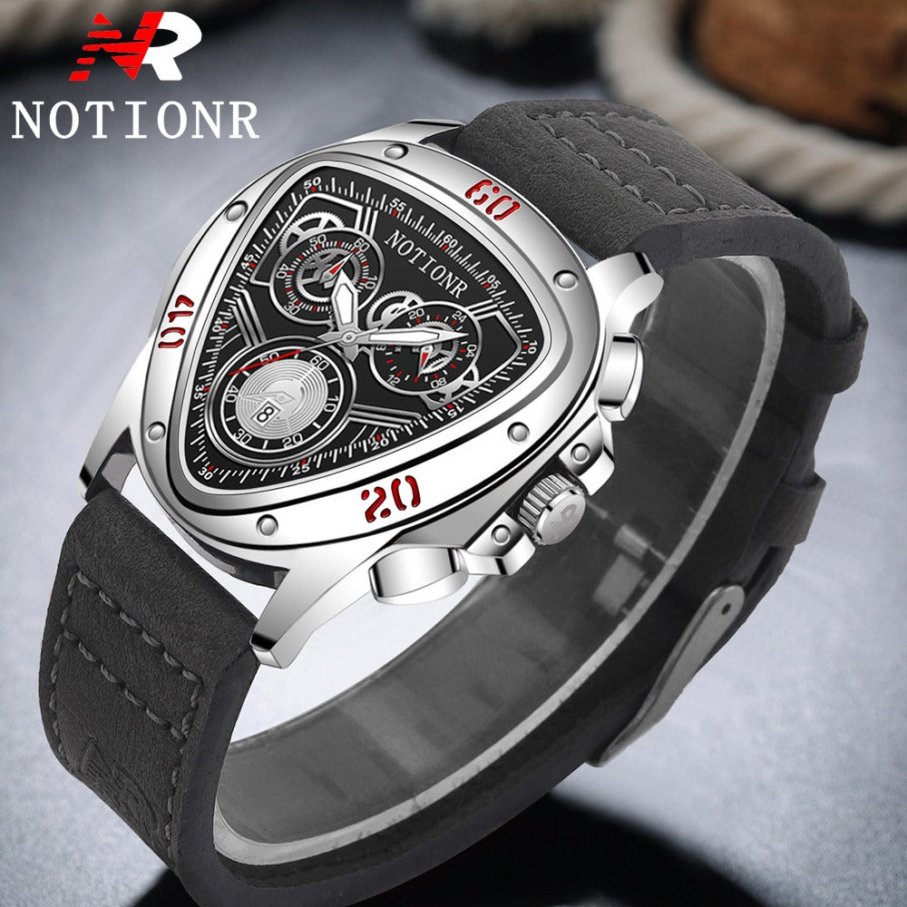 Men's Watch - 's 2-Piece Set Triangle Dial Silicone Strap & Retro Square Dial Faux - product detail view 52