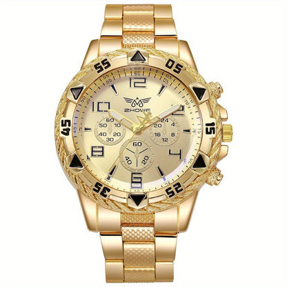 Men's Watch - 's Chunky Sport Gold & Silver Plated Chronograph-Style Bold Case, Blue - product detail view 21