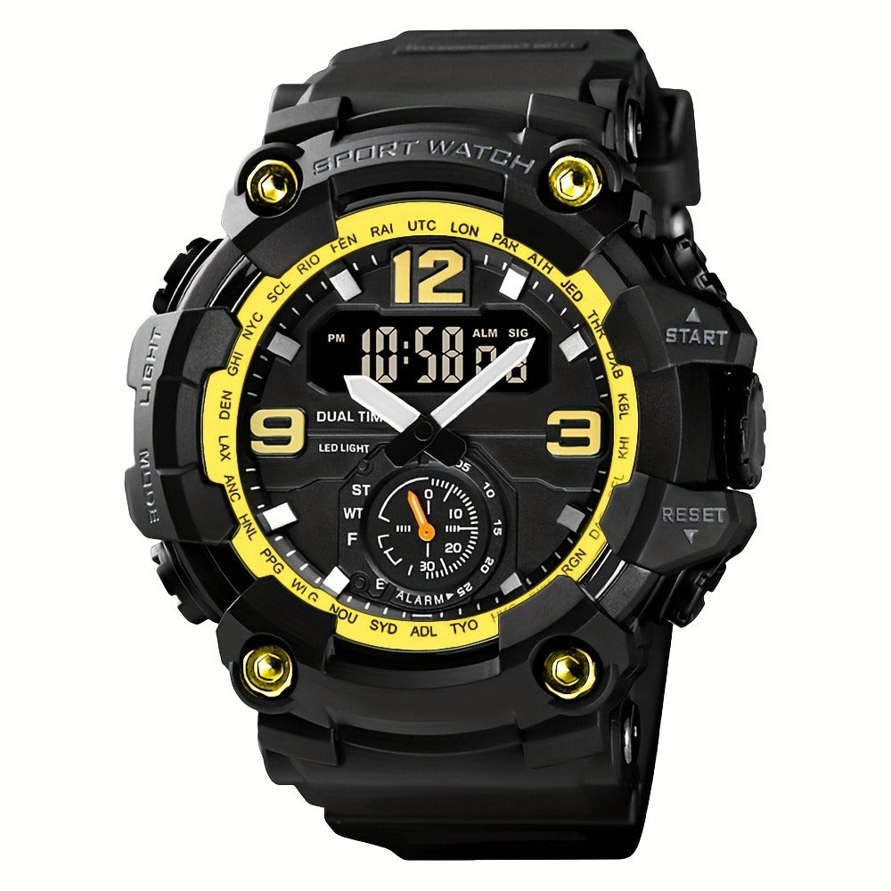 Men's Watch - 's Sports Digital Dual Display TPU Strap Fashion Analog Digital Wristwatch - product detail view 7