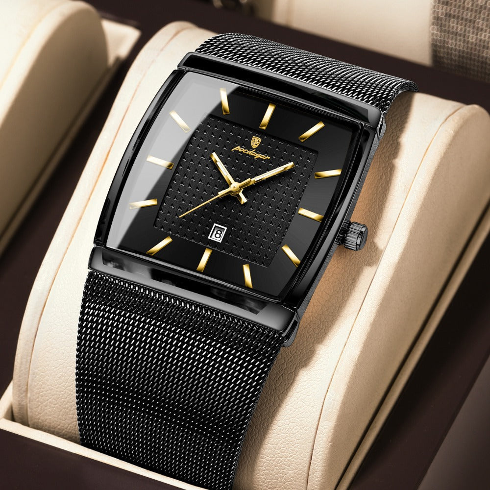 Men's Watch - 's Waterproof Fashion 3ATM Water Resistant, Stainless Steel Mesh Band - product detail view 4