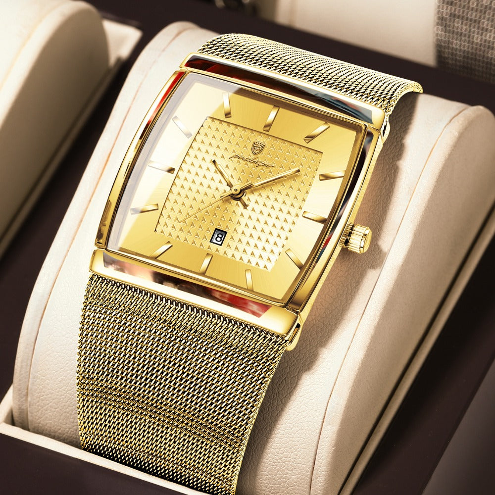 Men's Watch - 's Waterproof Fashion 3ATM Water Resistant, Stainless Steel Mesh Band - product detail view 6