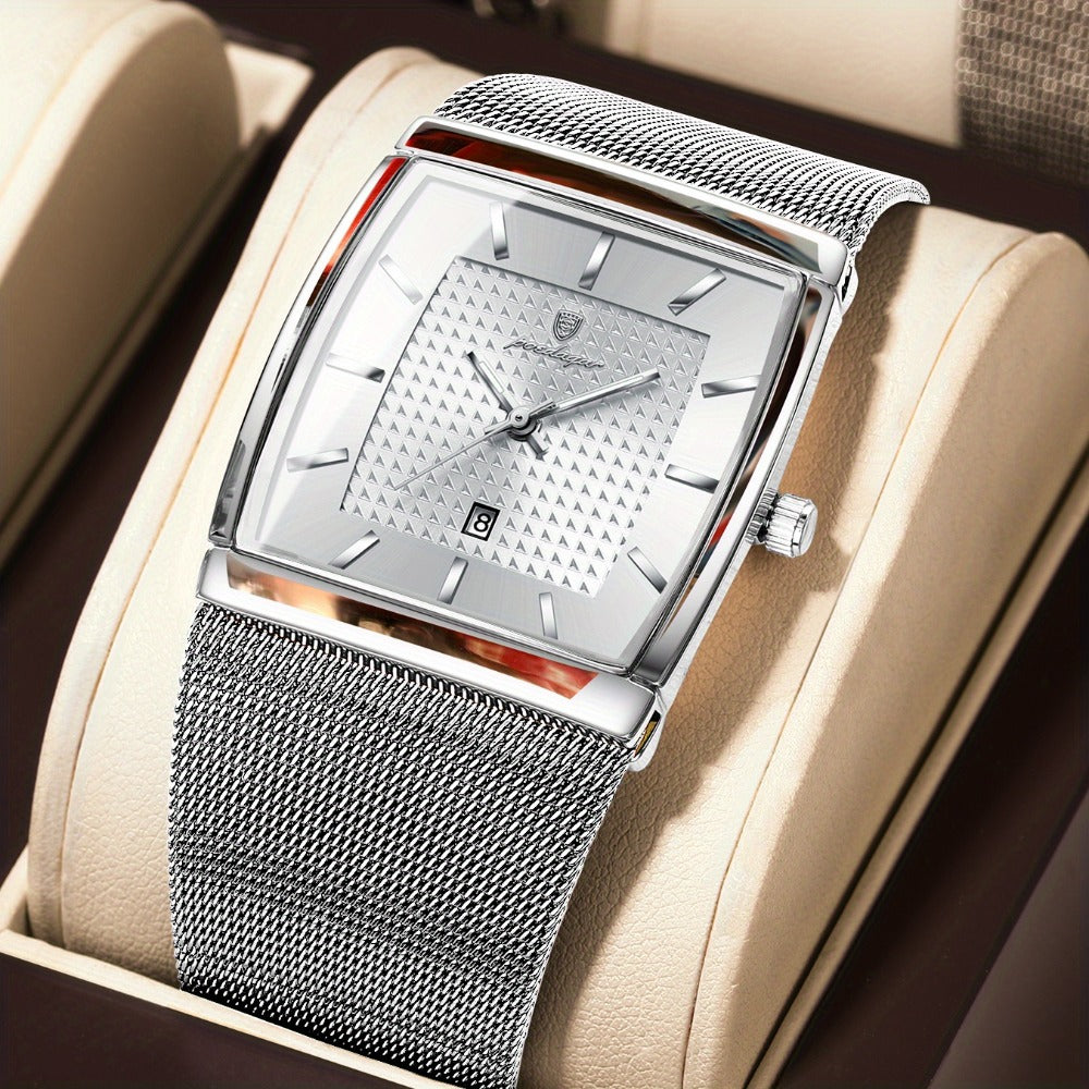 Men's Watch - 's Waterproof Fashion 3ATM Water Resistant, Stainless Steel Mesh Band - product detail view 13