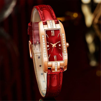 Women's Watch - Set 3pcs Elegant Fashion Wristwatch Ultra-Thin Strap Three Colors Stylish - product detail view 2