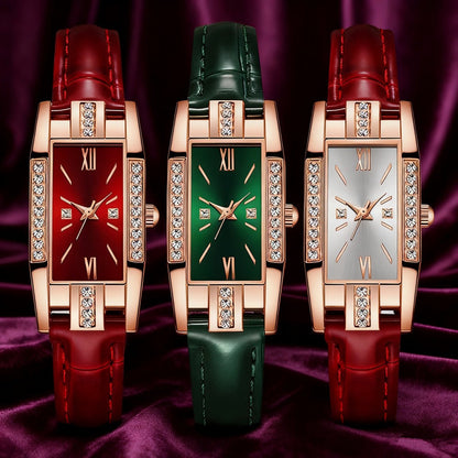 Women's Watch - Set 3pcs Elegant Fashion Wristwatch Ultra-Thin Strap Three Colors Stylish - product detail view 3