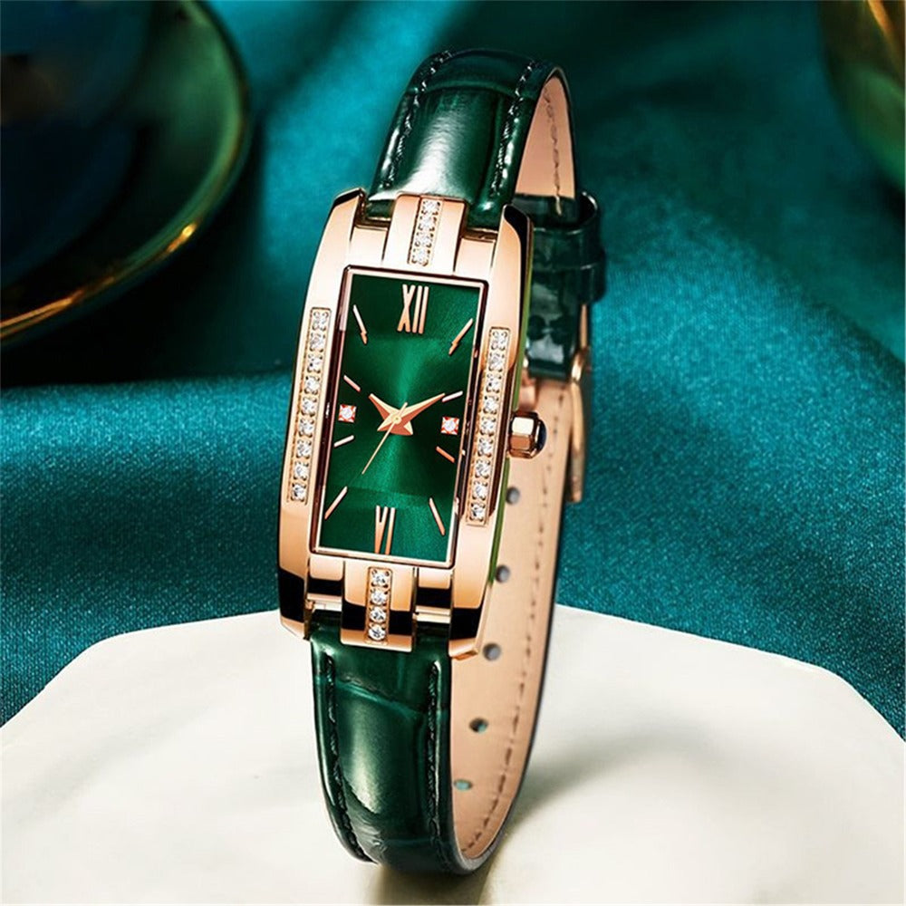 Women's Watch - Set 3pcs Elegant Fashion Wristwatch Ultra-Thin Strap Three Colors Stylish - product detail view 4