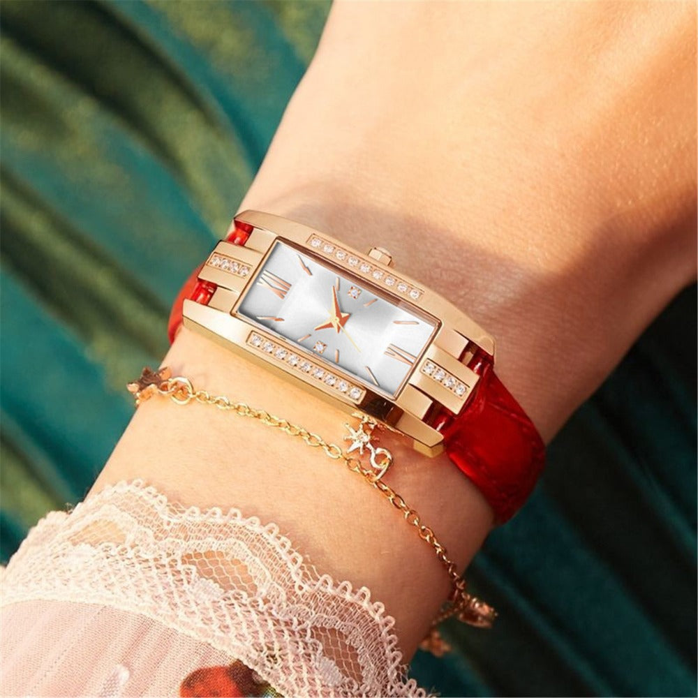 Women's Watch - Set 3pcs Elegant Fashion Wristwatch Ultra-Thin Strap Three Colors Stylish - product detail view 10