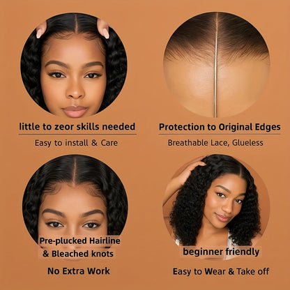 Women's Wig - Deep Wave | Pre-Styled Hairline, Fluffy Thick Natural Look, Comfortable - product detail view 8