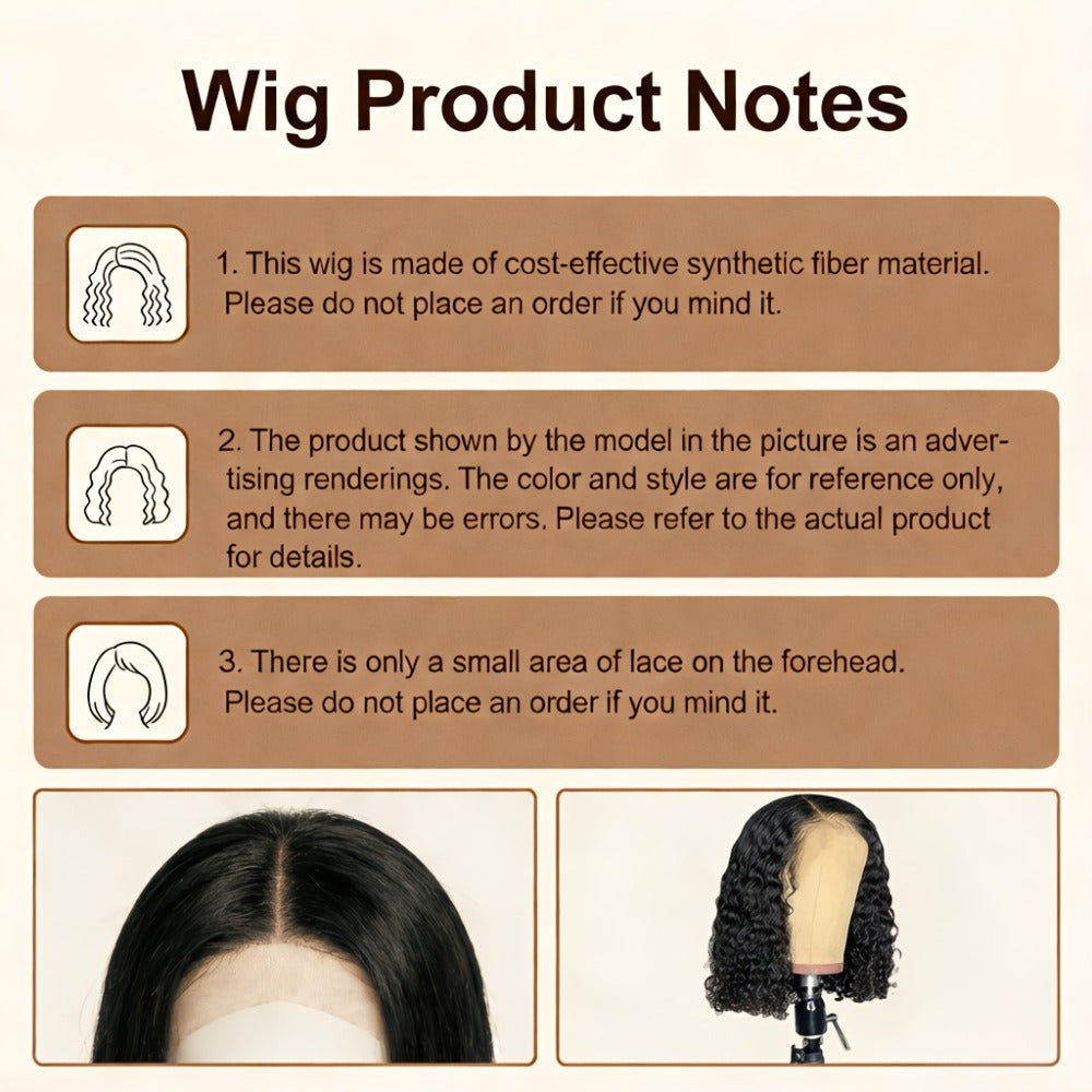 Women's Wig - Deep Wave | Pre-Styled Hairline, Fluffy Thick Natural Look, Comfortable - product detail view 11