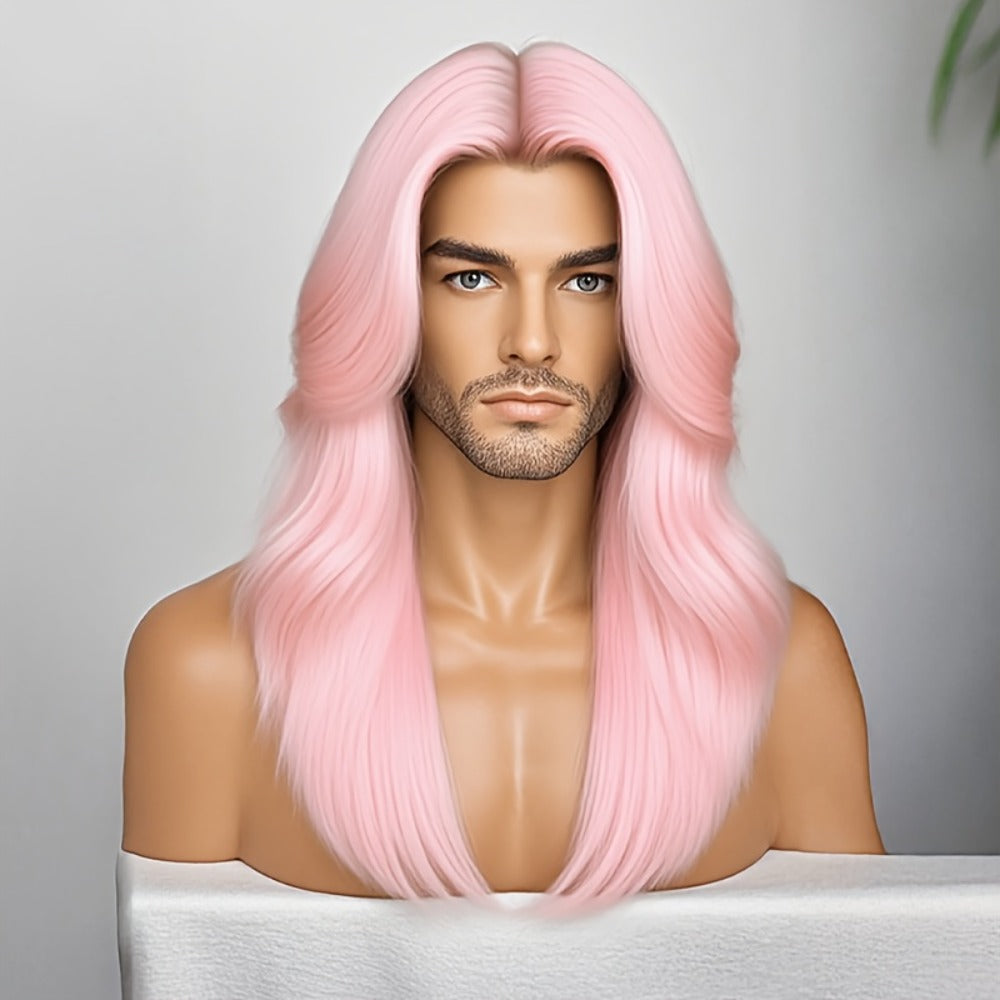 Women's Wig - Long Straight Layered for & Men - 28 Inch Glueless No Glue Heat Resistant - product detail view 7