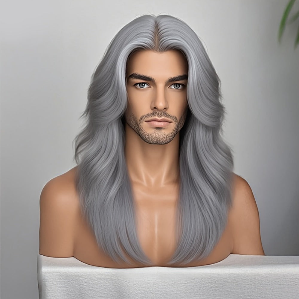 Women's Wig - Long Straight Layered for & Men - 28 Inch Glueless No Glue Heat Resistant - product detail view 11