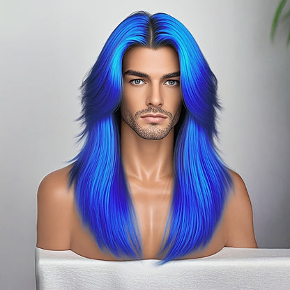 Women's Wig - Long Straight Layered for & Men - 28 Inch Glueless No Glue Heat Resistant - product detail view 18