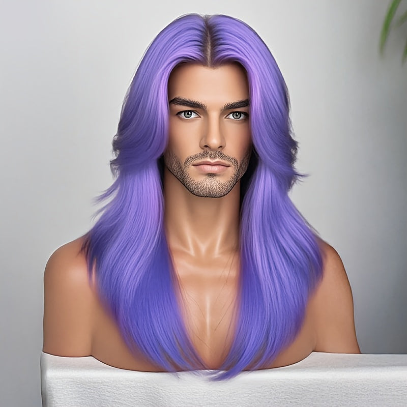 Women's Wig - Long Straight Layered for & Men - 28 Inch Glueless No Glue Heat Resistant - product detail view 21