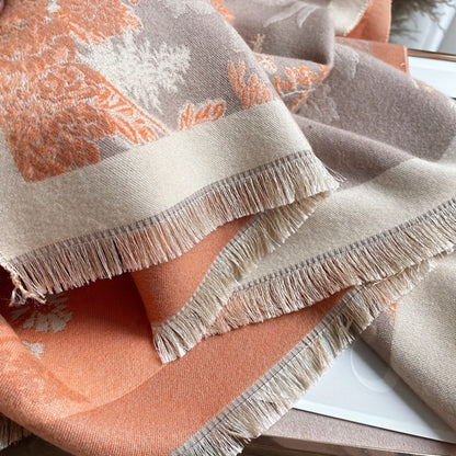 Scarf for Women - Pashmina Shawl for - Large Warm Wool Blend Wrap 72x25 Inch, All-Season - product detail view 7