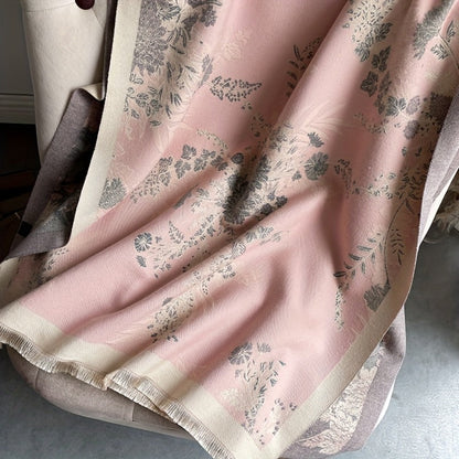 Scarf for Women - Pashmina Shawl for - Large Warm Wool Blend Wrap 72x25 Inch, All-Season - product detail view 8