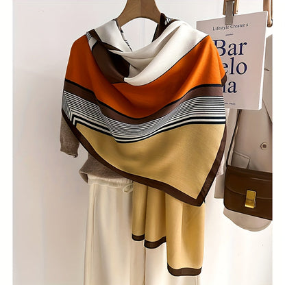 Scarf for Women - 's Shawl Viscose Geometric Print Windproof Sun Protection Lightweight Wrap - product detail view 15