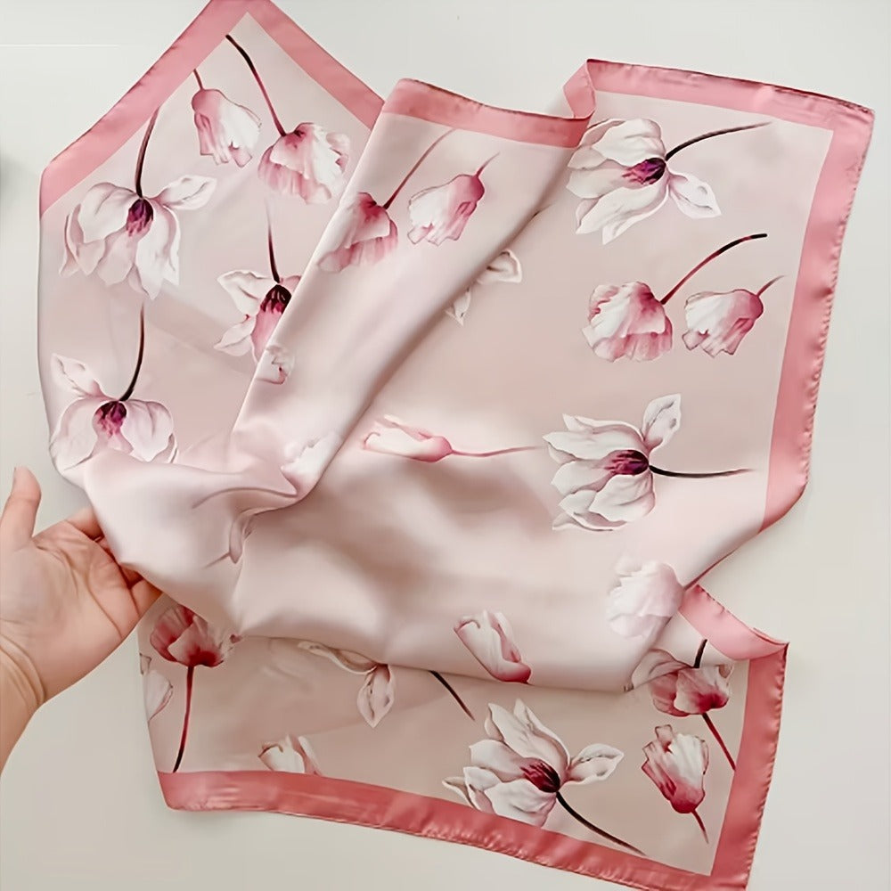 Scarf for Women - Satin Hair Set of 6 Silk-Feel Head & Neck for | Ribbon Headband Sleeping - product detail view 10