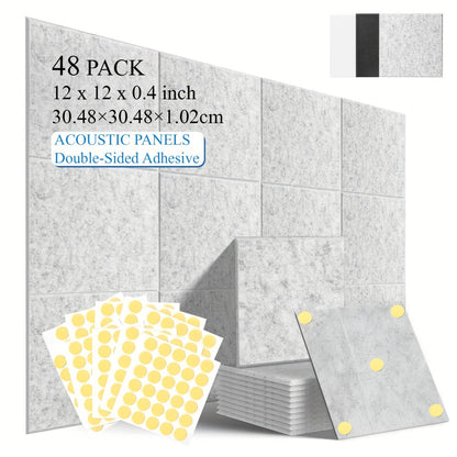 Self-Adhesive Acoustic Wall Panels, 12-Inch Sound Treatment Tiles detail image - detail view 5
