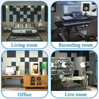 Self-Adhesive Acoustic Wall Panels, 12-Inch Sound Treatment Tiles detail image - detail view 6