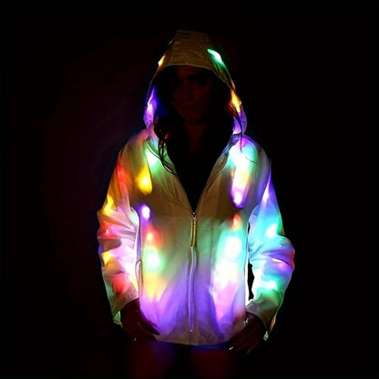 Sequin Jacket - Women LED Light-Up Glitter Blazer Rave Outfit Carnival Costume Stage - product detail view 4