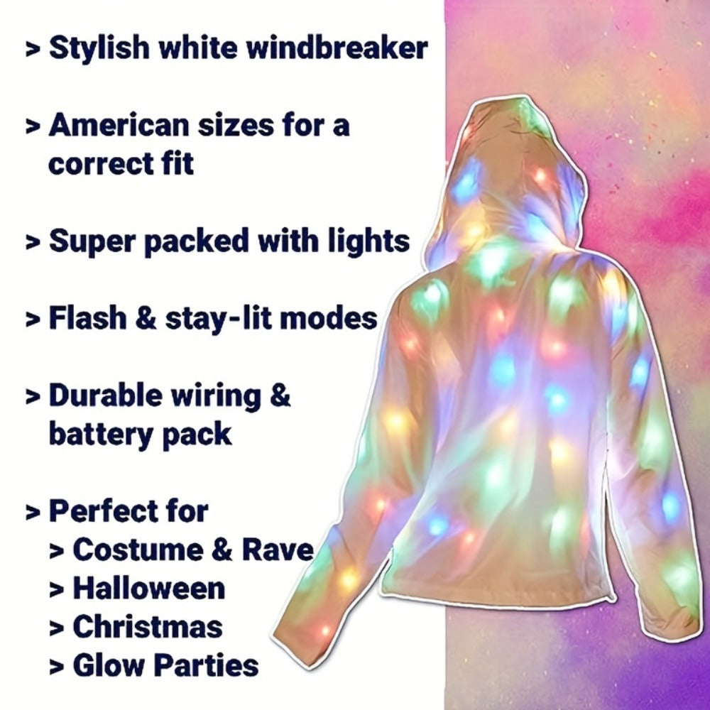 Sequin Jacket - Women LED Light-Up Glitter Blazer Rave Outfit Carnival Costume Stage - product detail view 8