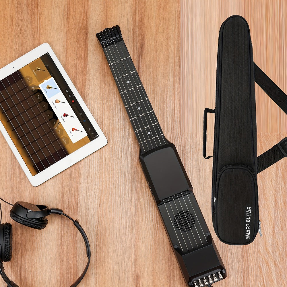 SG7 Smart Digital Guitar with LCD, MIDI, App Practice and Speakers detail image - detail view 3
