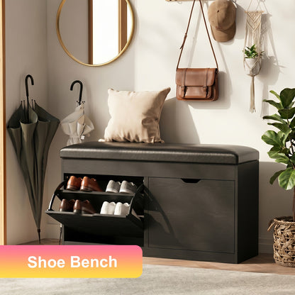 Shoe Cabinet shown in the Black option
