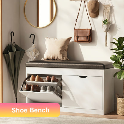 Shoe Cabinet shown in the White option