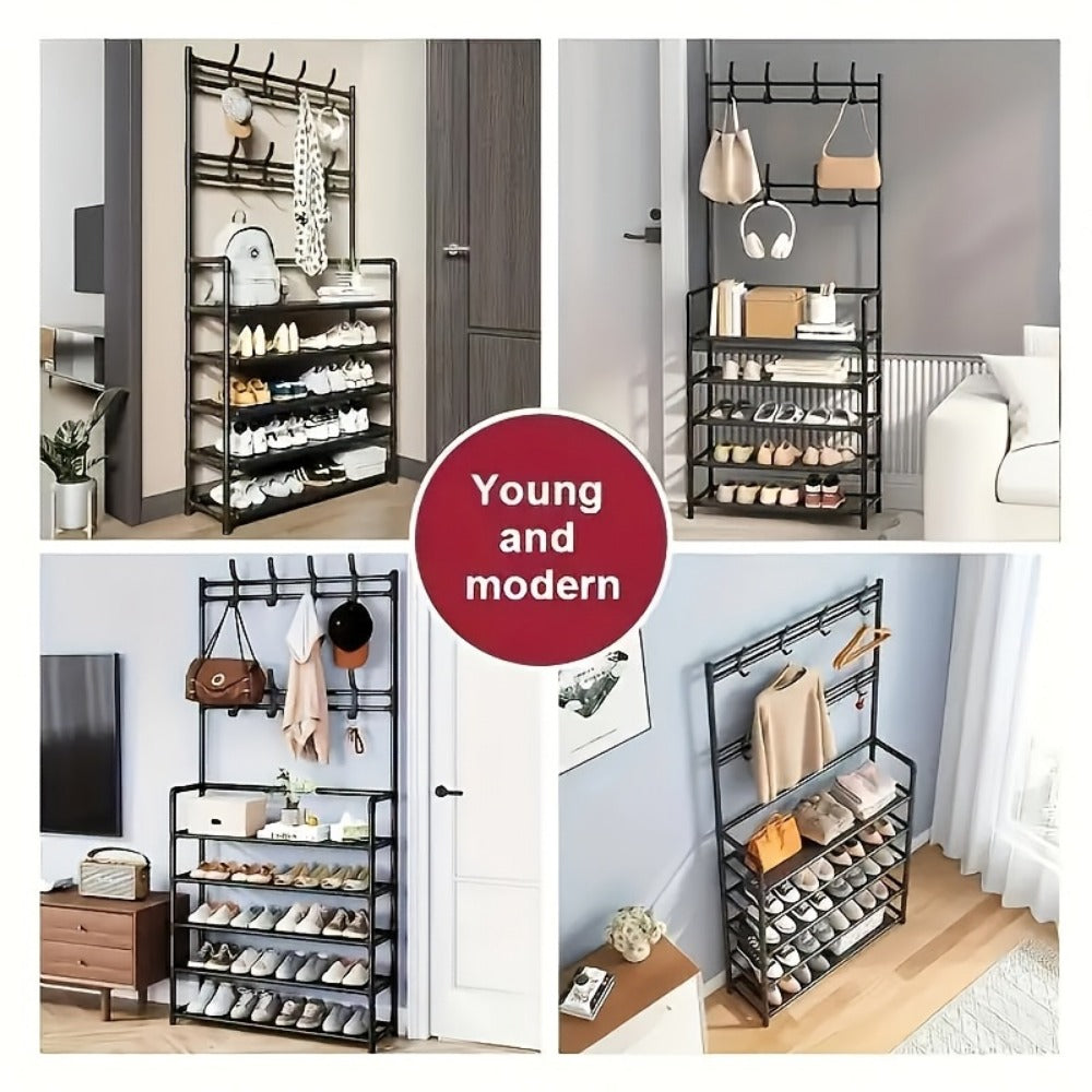 Shoe Rack, Entryway Shoe Organizer for Organized Everyday Storage detail image - detail view 9